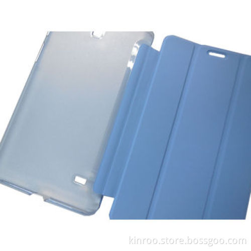 3-panel Cover for Samsung Tab 4 7", with Transparent Shell